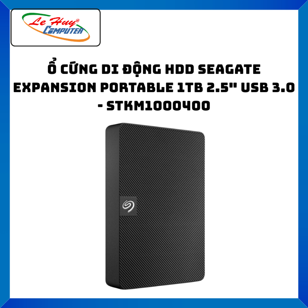 Ổ cứng di động 1TB/2TB/4TB/5TB USB 3.0 2.5 inch Seagate Expansion Portable Đen - Hàng Chính Hãng