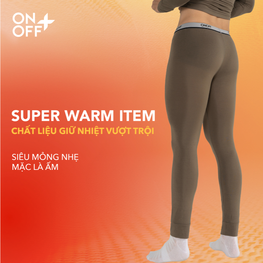 Quần longjohn giữ nhiệt nam giữ ấm và cách nhiệt vượt trội ONOFF - 18IB23W003