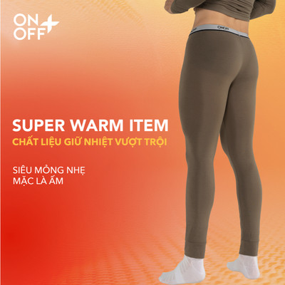 Quần longjohn giữ nhiệt nam giữ ấm và cách nhiệt vượt trội ONOFF - 18IB23W003
