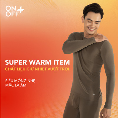 Áo giữ nhiệt nam cổ tròn basic, thoáng khí giúp tăng khả năng cách nhiệt, giữ ấm hiệu quả ONOFF - 18IT23W002