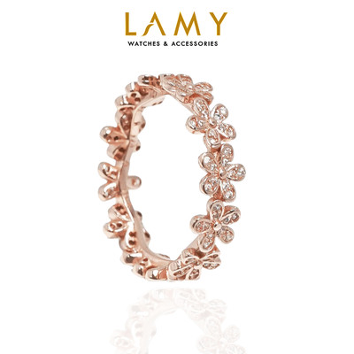 Nhẫn bạc nữ LAMY Stone Attach Chrysanthemum Ring 8044