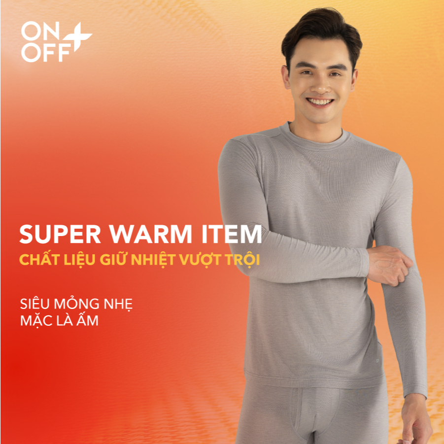 Áo giữ nhiệt nam dài tay, mỏng mẹ, ôm sát với vô số ô khí nhỏ giữ ấm cơ thể ONOFF