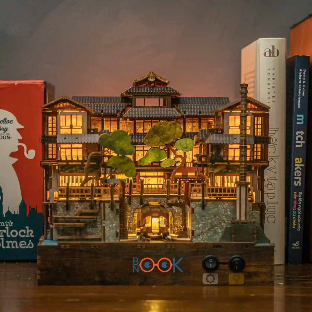 Mô hình lắp ráp Book Nook nhà tắm nước nóng Ginzan Onsen