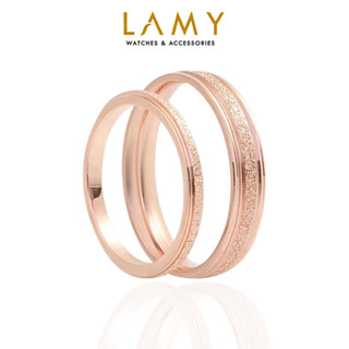Nhẫn cặp đôi LAMY Milgrain Rose Gold Ring 8003 & 8004