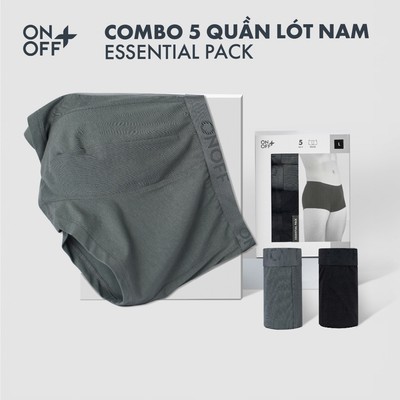 Hộp Pack 5 quần lót nam trunk Bamboo Plus mang lại cảm giác êm ái và linh hoạt ONOFF 18UO25A491