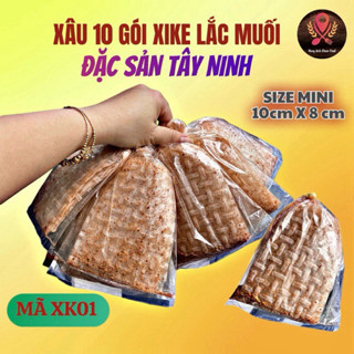   Mã XK01  XÂU Mini 10 GÓI Đặc Sản Tây Ninh BÁNH TRÁNG XiKe LẮC MUỐI TÔM Mặn Ngọt Cay SIÊU NGON Size 10cm x 8cm 