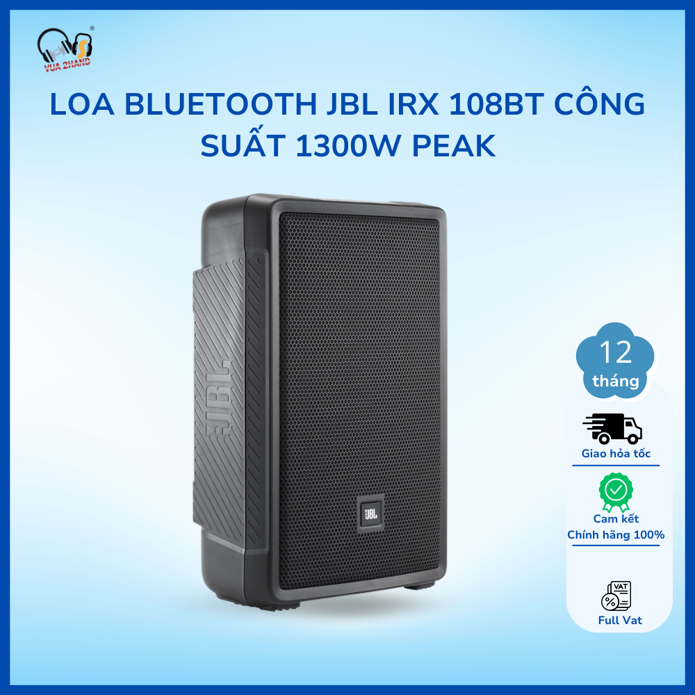 Loa Bluetooth JBL IRX 108BT chính hãng công suất 1300W Peak