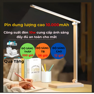  Đèn học để bàn chống cận bảo vệ mắt đèn bàn làm việc Akiho tích điện 10.000mAh ánh sáng không nhấp nháy RA CRI 95-97 