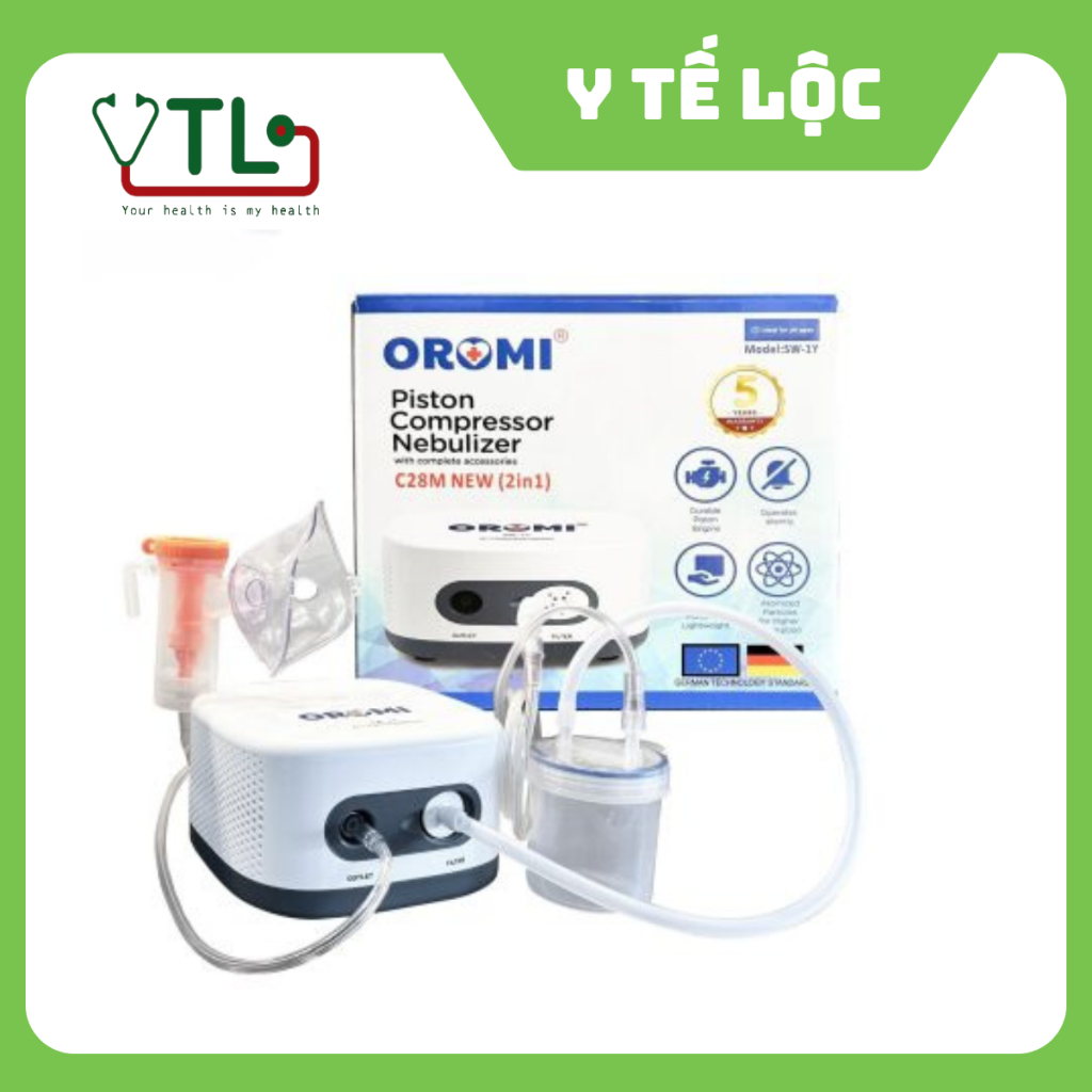 Máy Xông Khí Dung Hoặc Xông + Hút Mũi OROMI SW-1Y ( C28M NEW )