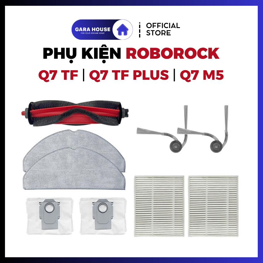 Phụ kiện Robot hút bụi Roborock Q7 TF _ Q7 TF+ _ Q7 M5 _ Q7 M5+ _ Phụ kiện thay thế