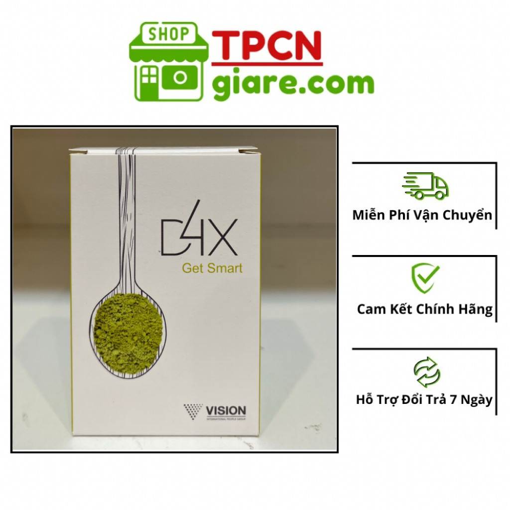 D4x Get Smart Vision Cải thiện chức năng não bộ - hộp 10 gói