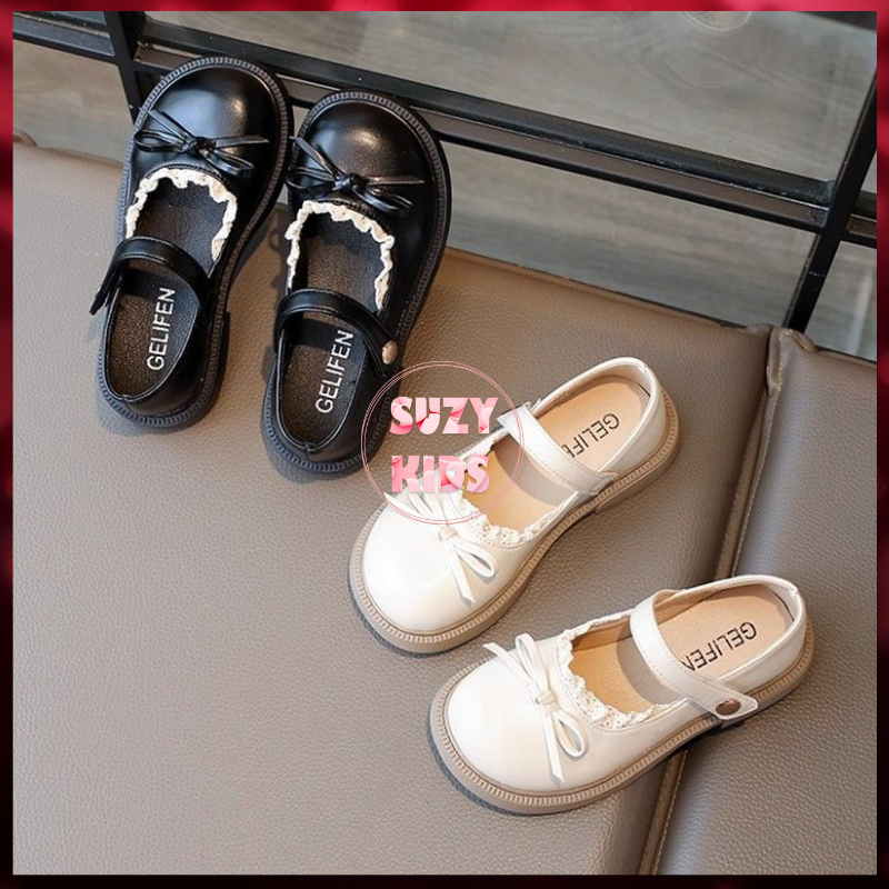 Giày da búp bê bé gái, giày công chúa trẻ em chất da PU cao cấp êm mềm BB10