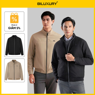   HÀNG CÓ SẴN  Áo Khoác Jacket Nam Chần Bông Mỏng Ấm Cổ Đứng 9AKPT504 Biluxury BodyFit  Kháng Nước Giữ Ấm Mềm Mại 