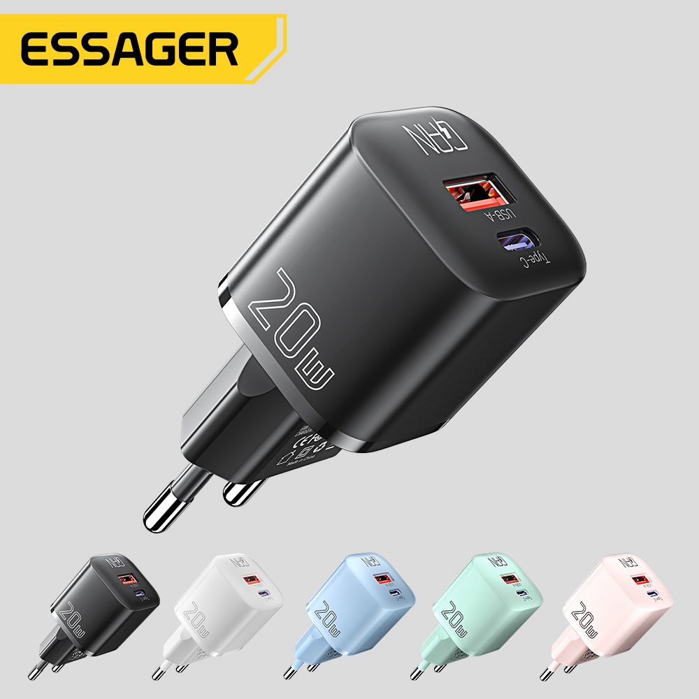 Essager Cốc Sạc Nhanh usb 20w PD QC 3.0 Cho samsung iphone Điện Thoại