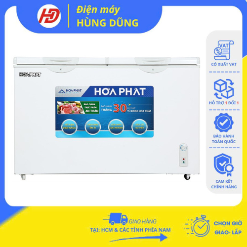 [SHIP HỎA TỐC HCM] Tủ đông Hòa Phát 400l INVERTER HCFI 666S1Đ2/HPF AD8352 1 ngăn đông-Bảo hành 24 th