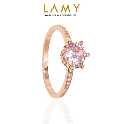 Nhẫn Bạc Nữ LAMY Sparkling Crown Rose Gold Ring 8052