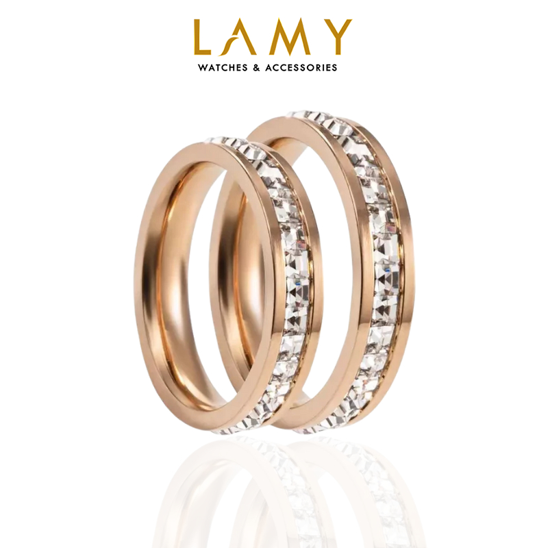 Nhẫn nam nữ LAMY Eternity Ring Rose Gold 8022