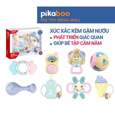 Đồ chơi xúc xắc lục lạc Pikaboo mẫu mã cao cấp, đa dạng phong phú giúp kích thích thị giác cho bé