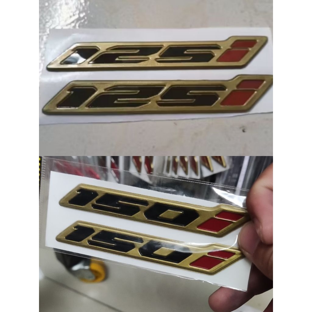 Decal Tem Số Nổi 125i - 150i Nền Vàng
