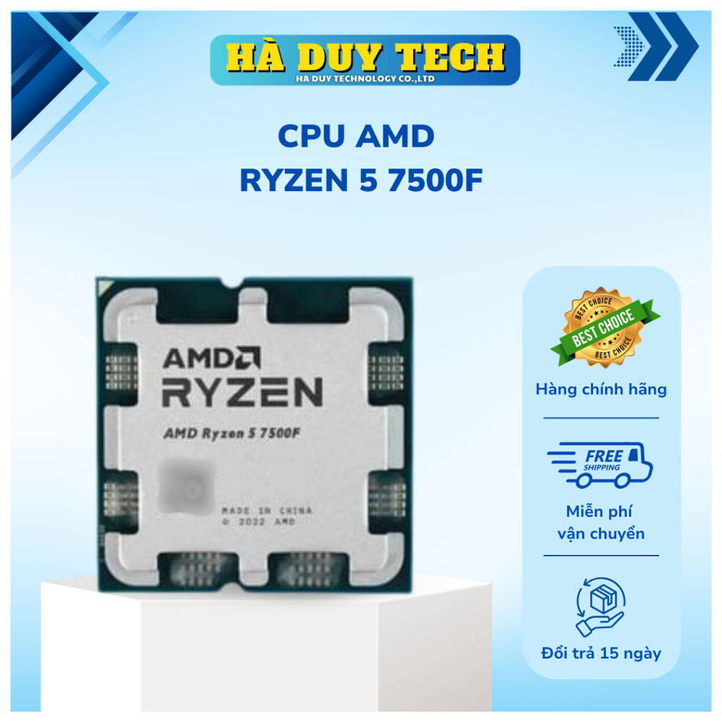 CPU AMD RYZEN 5 7500F TRAY HÃNG - Chính Hãng - BH 36T - Hà Duy Tech
