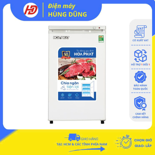 [ SHIP HỎA TỐC HCM ] Tủ đông đứng Hòa Phát 106 lít 4 ngăn HPF UAH6106 - Bảo hành chính hãng 24 tháng