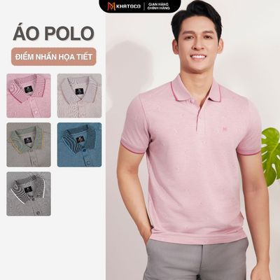 Áo thun polo nam KHATOCO mềm mại thấm hút mồ hôi tốt mã 18390
