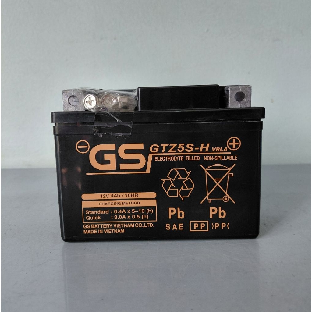 Bình acquy xe máy khô miễn bảo dưỡng MF GTZ5S-H (12V-4AH)