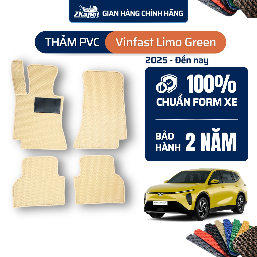 Thảm lót sàn ô tô Vinfast Limo Green 2025 - Đến Nay ZKAPET (7 chỗ)