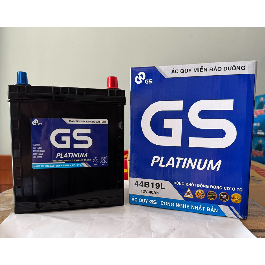 Bình ắc quy 12v khô miễn bảo dưỡng gs MF 44B19L (12V, 40AH)