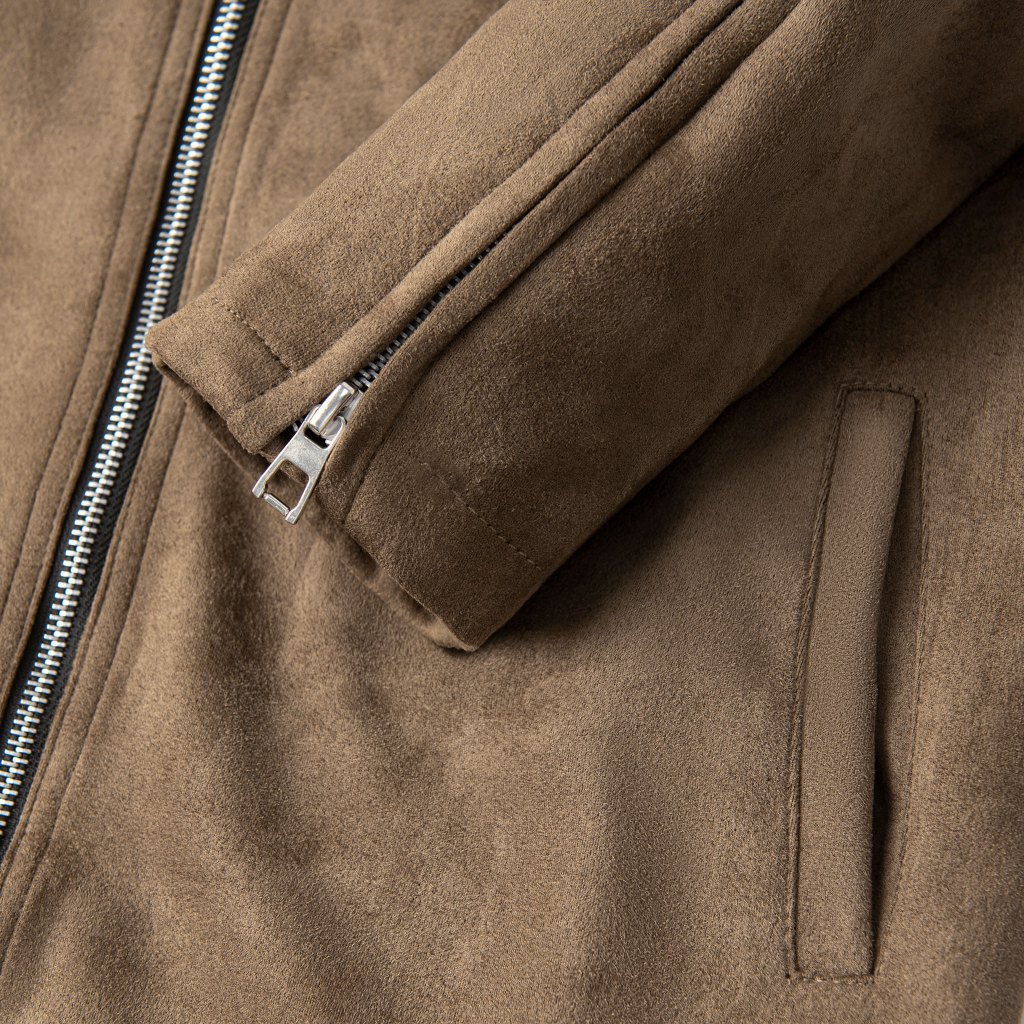QTHOUSE Áo Khoác Da Lộn Nam Jacket 2 Lớp Cao Cấp Menswear Có Khóa Zip Sang Trọng AKDA01 | BigBuy360 - bigbuy360.vn