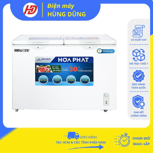 [SHIP HỎA TỐC HCM] Tủ đông Hòa Phát 271 lít INVERTER HCFI 656S2Đ2/ HPF BD8271 , dàn đồng 1 ngăn đông