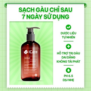  Dầu Gội Sạch Gàu Antisol – iCare Pharma Chính Hãng Giảm Ngứa Nhanh Kháng Nấm Mạnh Tóc Sạch Khỏe 
