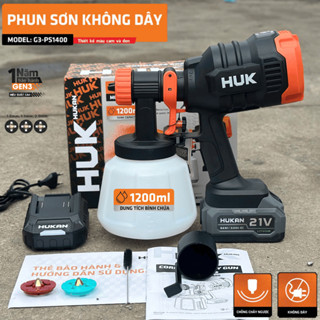  Máy Phun Sơn Pin Hukan G3-PS 1400 450W Dung Tích 1200ML Chân Pin Phổ Thông Chính Hãng Hukan Bảo Hành 1 Năm 