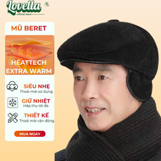  Mũ Nồi Nam Trung Niên Lovella Có Chụp Tai Giữ Ấm Mùa Đông Mũ Beret Cao Cấp Tặng Bố Tặng Ông 
