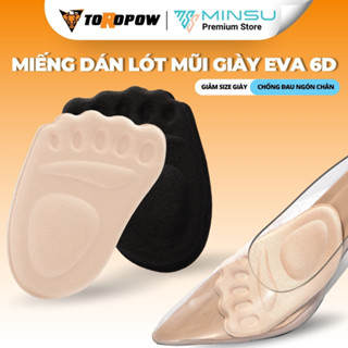  Miếng Dán Lót Mũi Giày Eva 6D MINSU M5529 Đệm Êm Chống Trượt Đau Nửa Bàn Chân Trước Giảm Size Giày Bị Rộng Thấm Hút 