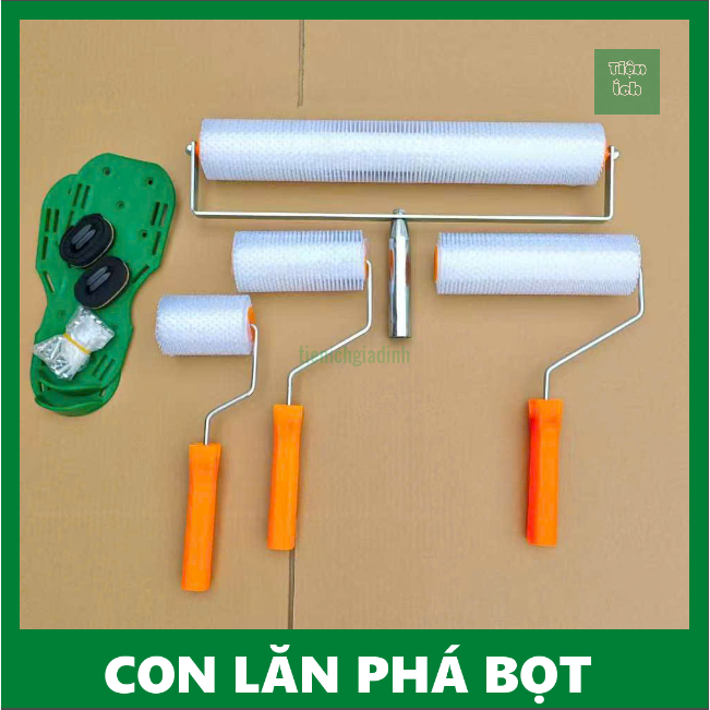 Con lăn khử bọt sơn sàn epoxy  - Con lu phá bọt sơn sàn nền trần nhà tường keo epoxy kích thước 10cm