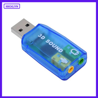 USB Sound Card 2.0 3D – Dùng Cho Máy Tính PC, Laptop Giúp Kết Nối Micro, Tai Nghe, Loa, Karaoke,...