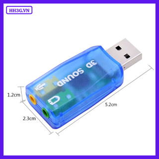 USB Sound Card 2.0 3D – Dùng Cho Máy Tính PC, Laptop Giúp Kết Nối Micro, Tai Nghe, Loa, Karaoke,...