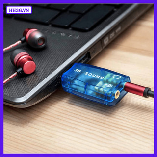 USB Sound Card 2.0 3D – Dùng Cho Máy Tính PC, Laptop Giúp Kết Nối Micro, Tai Nghe, Loa, Karaoke,...