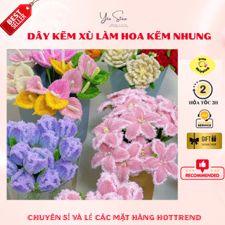  5M Dây Len Xù Làm Hoa Trang Trí Kẽm Nhung Quà Tặng Decor Nhà Cửa DIY YEN Store 