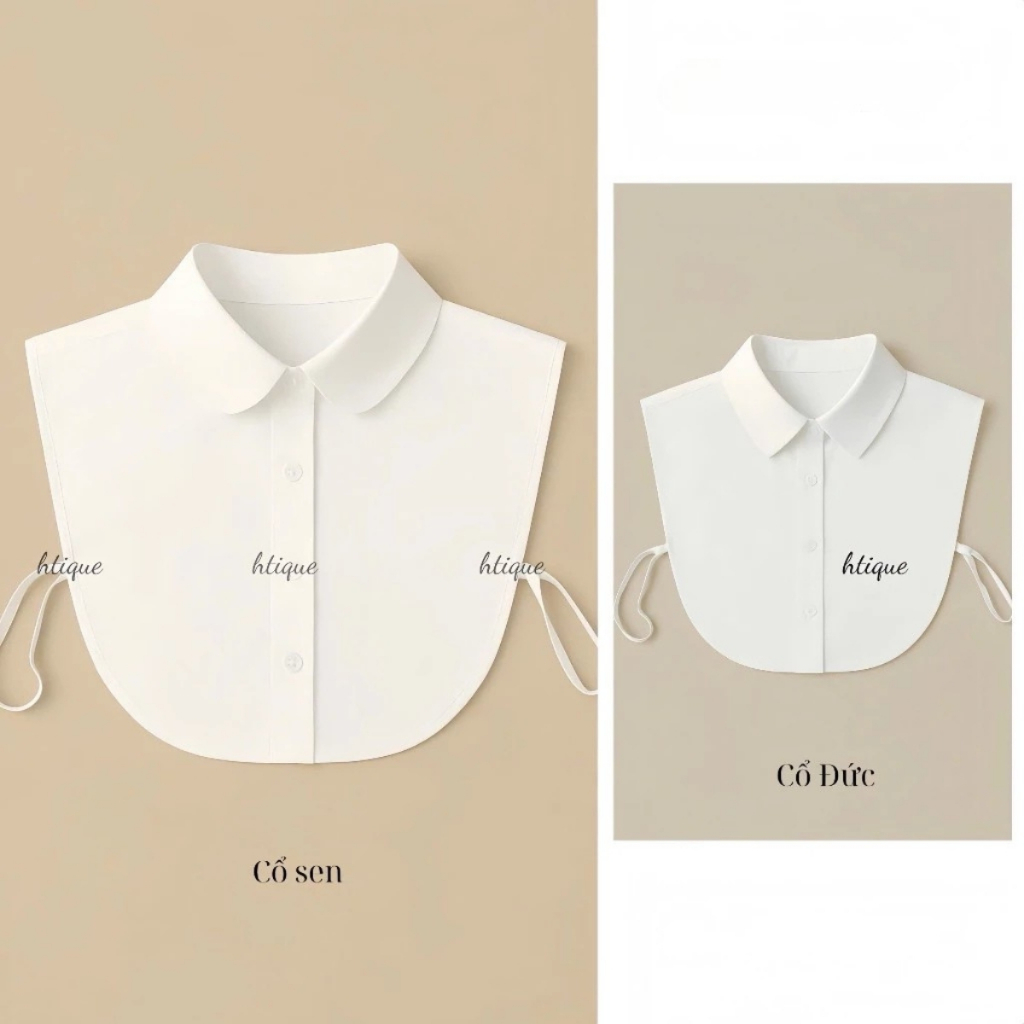 Cổ sơ mi Đức dễ phối đồ, Cổ áo sơ mi cổ sen tạo điểm nhấn outfit C01