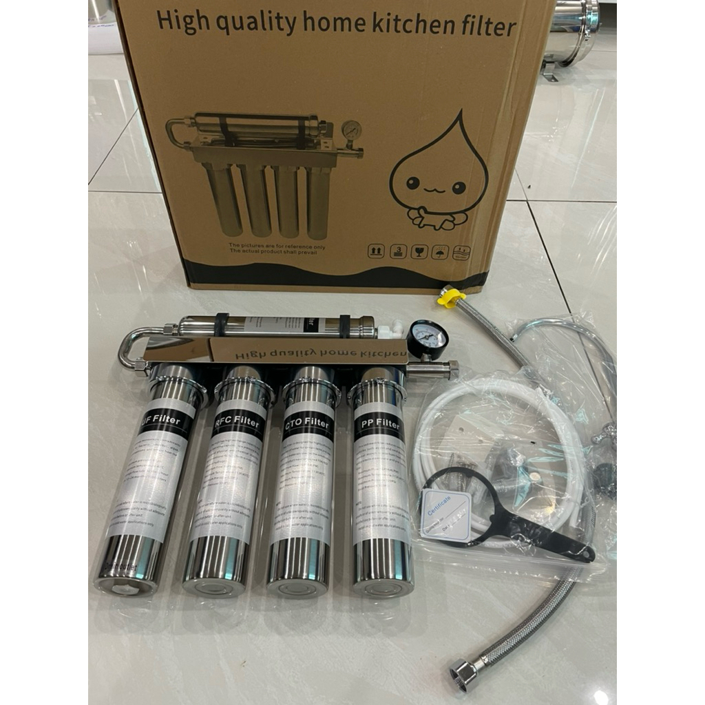 Máy lọc nước UF 5 lõi không vỏ lắp âm nhỏ gọn không dùng điện