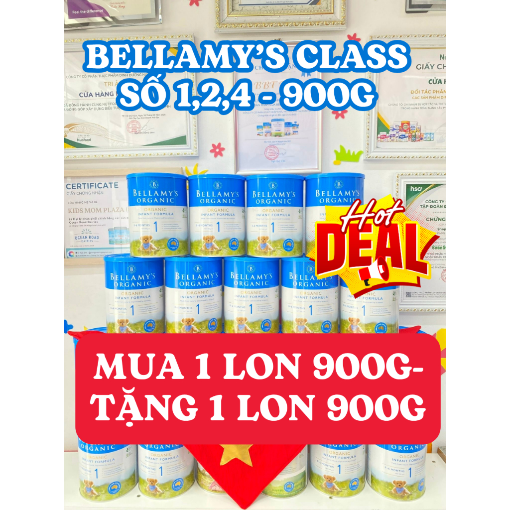 BELLAMY'S A1 MẪU CŨ - Sữa Bellamy's Organic Classic ( A1) lon 900g