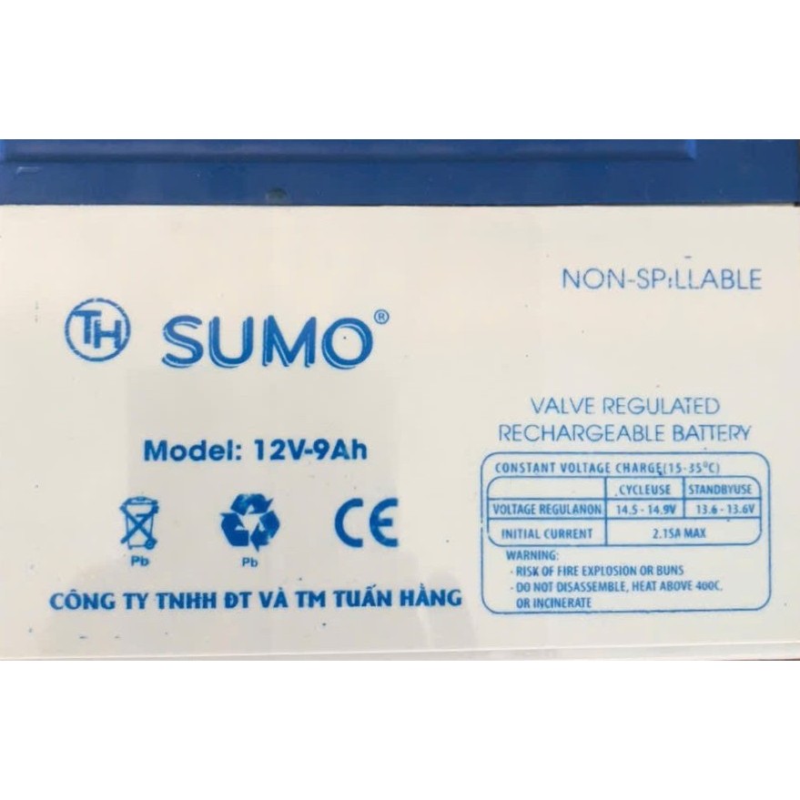 Ắc quy bình bơm điện 12V-9Ah