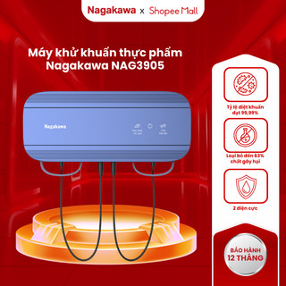  Máy khử khuẩn thực phẩm Nagakawa treo tường NAG3905 tích hợp 2 chế độ cài đặt sẵn điện phân Hydroxyl bảo hành 1 năm 