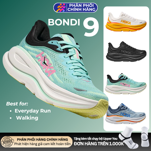 [Voucher 28%] Hoka Bondi 9 - Giày Chạy Bộ Hoka Nam Nữ Chính Hãng