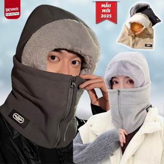 [LOẠI 1] Nón Trùm Đầu Giữ Ấm Mùa Đông Lót Lông Cừu Siêu Mịn Che Kín Cổ, Mũ Giữ Ấm Toàn Diện, Nam Nữ