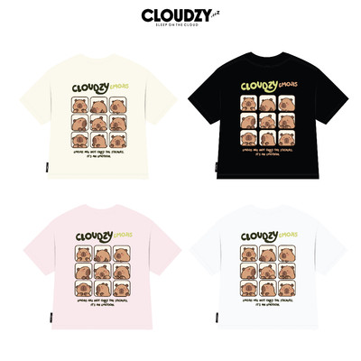 Áo baby tee local brand phông trơn cộc tay nữ Cloudzy  cổ tròn body cotton trắng co giãn BBT EMOJI