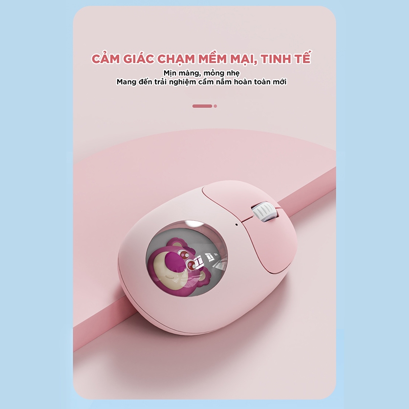 Chuột không dây Bluetooth QS-MS02 Chế độ kép Kết nối ổn định Chống mồ hôi Thoải mái Cảm giác hoa văn dễ thương máy tính | BigBuy360 - bigbuy360.vn