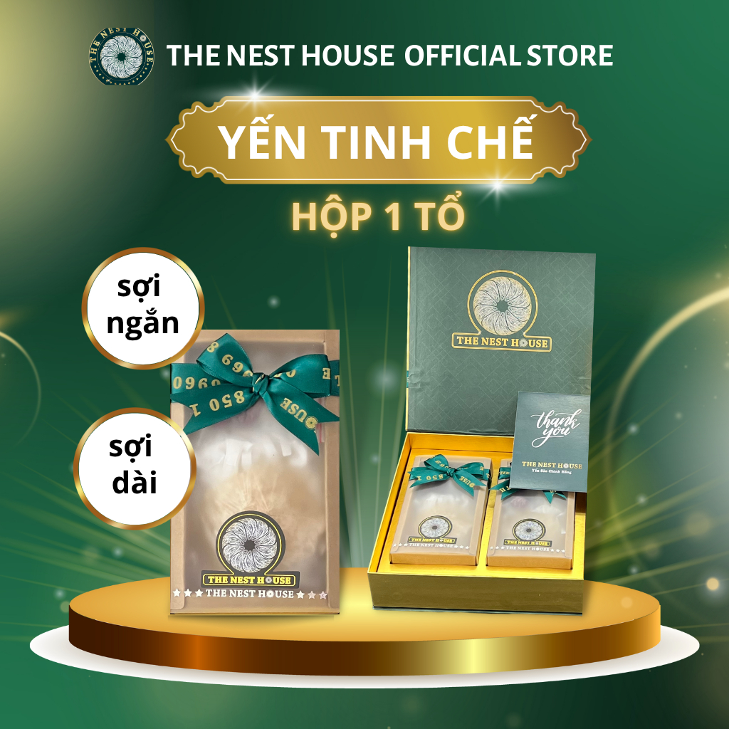 Hộp 1 tổ yến sào tinh chế cao cấp Nha Trang Khánh Hoà The Nest House